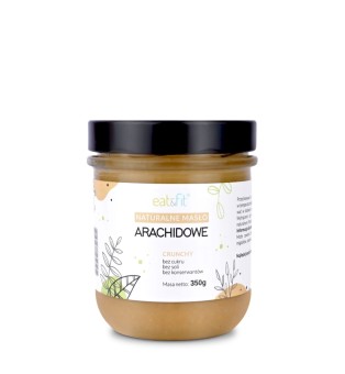 Naturalne masło orzechowe z orzechów arachidowych - pasta arachidowa crunchy 350g