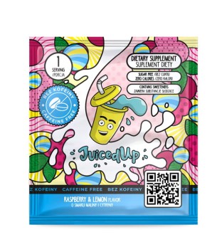 Suplement diety JuicedUp bezkofeinowy o smaku Malina - Cytryna 1 porcja
