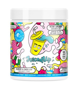 Suplement diety JuicedUp bezkofeinowy o smaku Malina - Cytryna 33 porcje