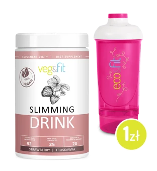 Zestaw wybrany koktajl wegański + shaker eco&fit za 1 zł