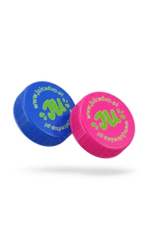 zakrętka JuicedUp do shakera zapasowa różowa z zielonym logo